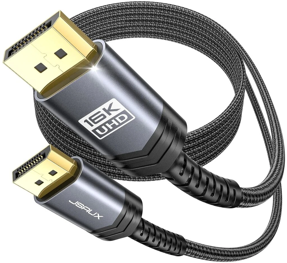 Displayport 2.1 kabelis 2m, 16k@60hz, 8k@120hz, 4k@240hz, 80gbps