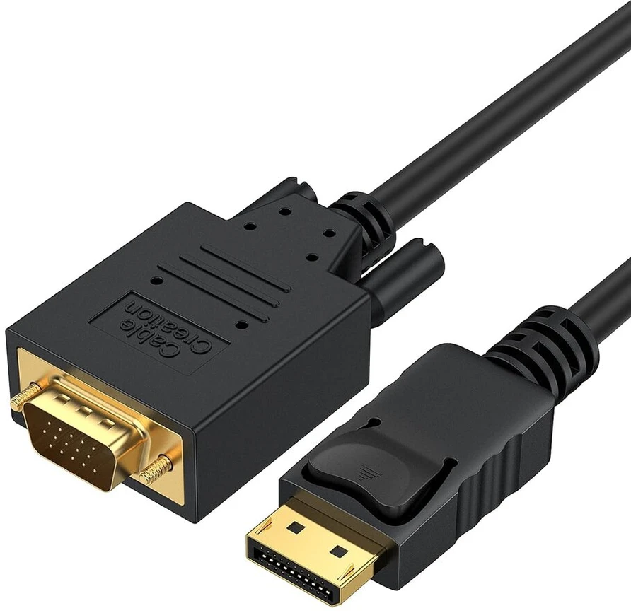 Displayport į Vga kabelis, 1.8m, Full Hd 1080p