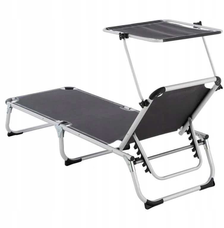 Divero gultas, antracito spalvos, 187x57x30cm, sulankstomas stogelis