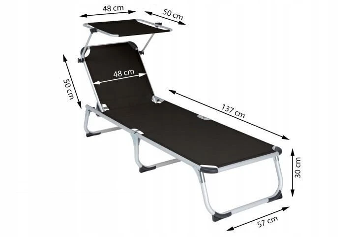 Divero gultas, antracito spalvos, 187x57x30cm, sulankstomas stogelis