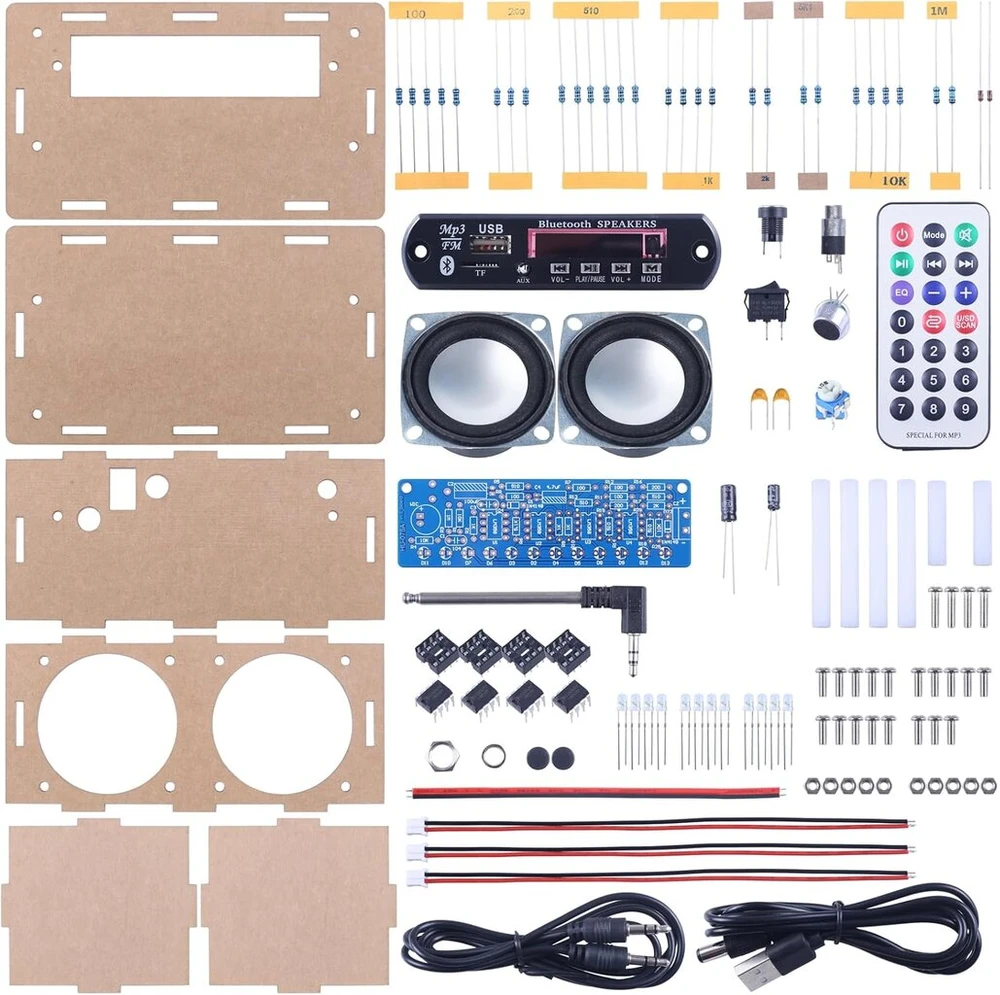Kompiuterio kolonėlės Diy Bluetooth Garsiakalbis su Fm Radijo Rinkinys ir Nuotolinio Valdymo Pulteliu