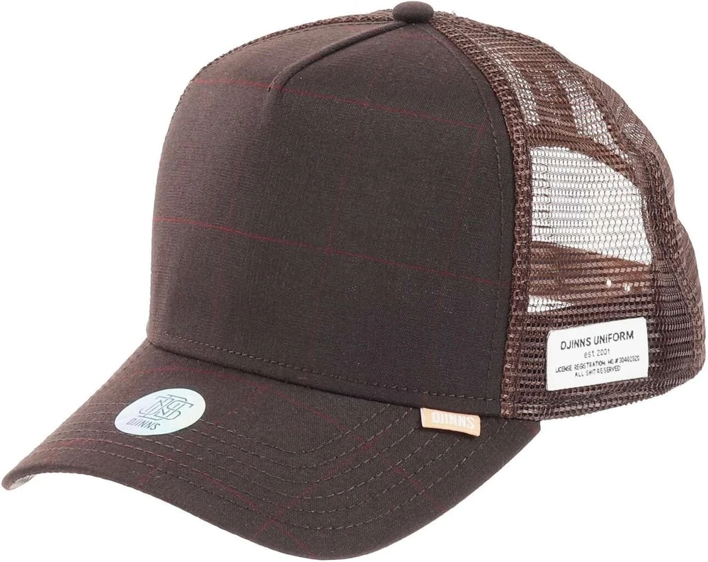 Djinns Glencheck ruda Hft trucker kepurė