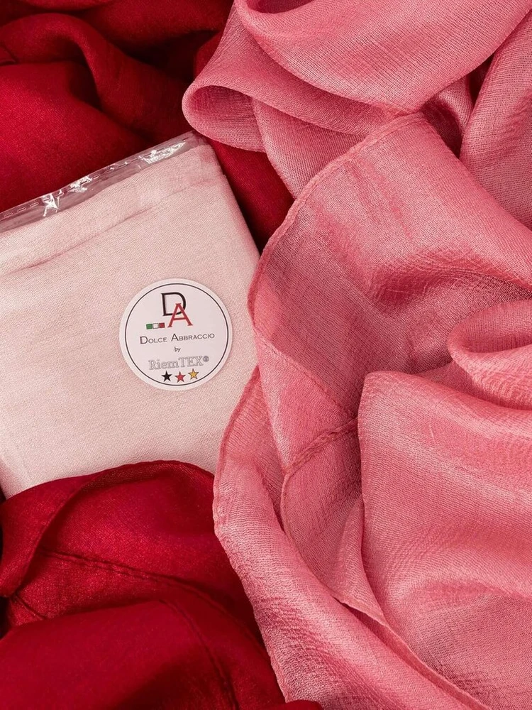 Dolce Abbraccio by Riemtex® Prima Donna moteriškas šilkinis šalikas / stola / skraistė / kaklaskarė iš natūralaus šilko, 31 vienspalvė spalva