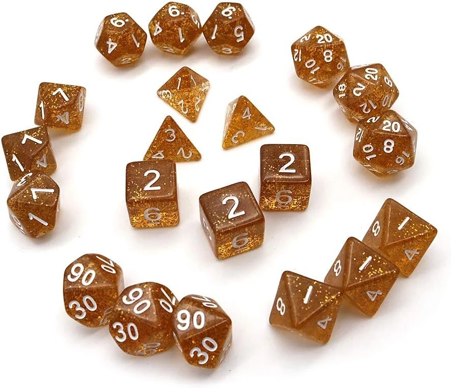 Dollatek Žaidimų Kauliukų Rinkinys: 21 Vnt. D20, D12, D10, D8, D6, D4