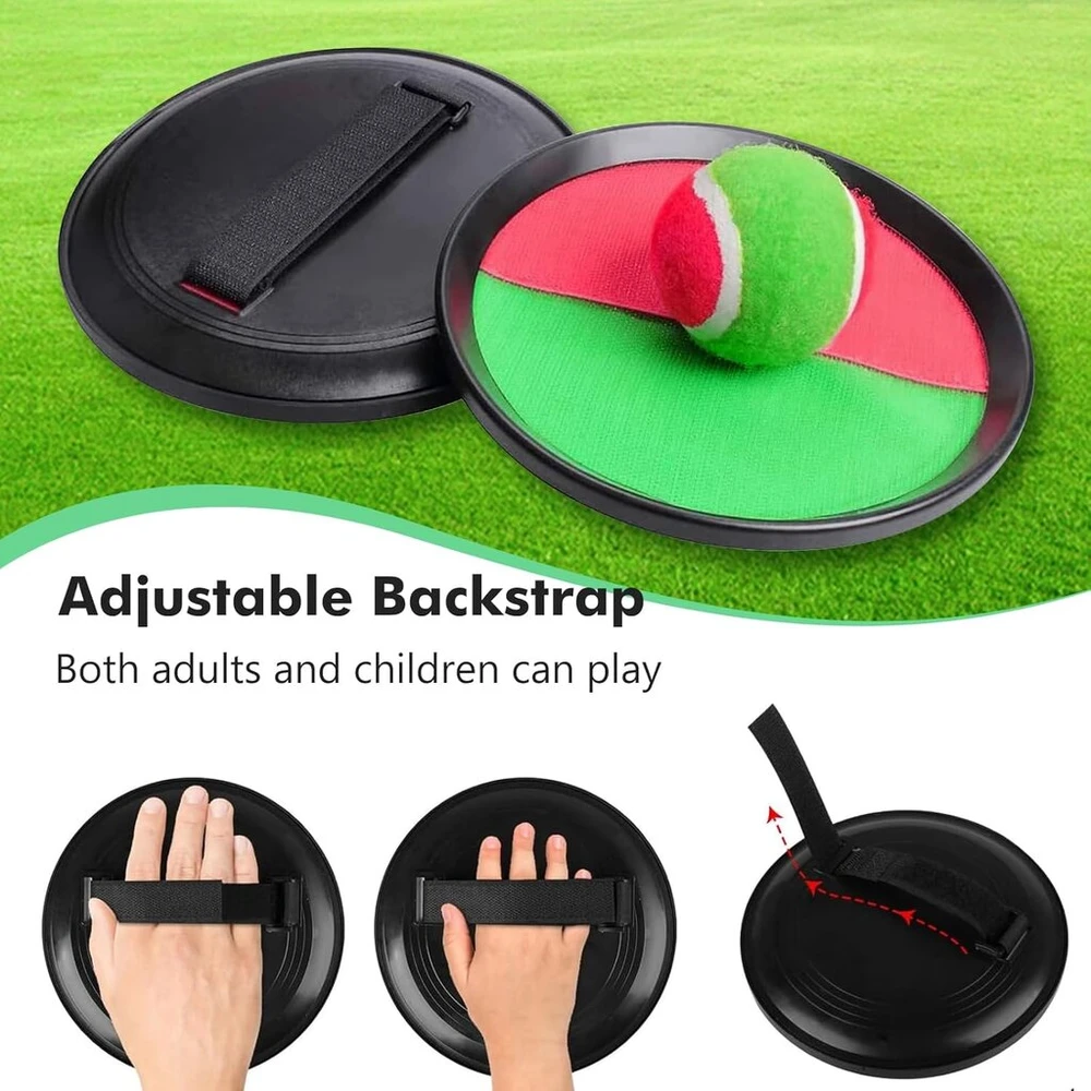 Dongszq velcro kamuoliukų žaidimas, velcro kamuoliukų rinkinys su 4 gaudymo diskais ir 4 kamuoliukais, velcro kamuoliukų žaidimo gaudymo kamuoliukų rinkinys, paplūdimio žaislas, velcro kamuoliukas, atsparus vandeniui, velcro kamuoliukų žaidimas vaikams, d