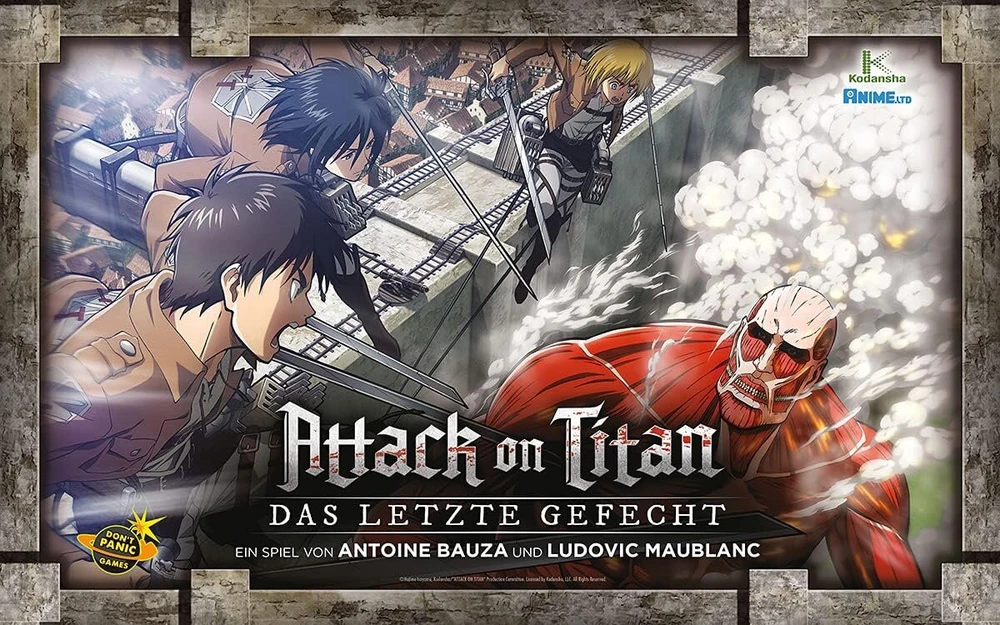 Don't Panic Games | Attack on Titan: The Last Battle | Connoisseur Game | stalo žaidimas | 2-5 žaidėjai | nuo 10+ metų | 30+ minučių | vokiečių