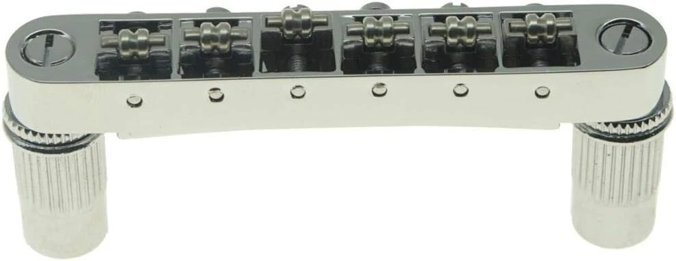 Dopro Tune-o-matic tiltelis, skirtas Epiphone Les Paul, Sg, Dot, Bigsby gitaroms su M8 sriegio stulpeliu, chromo spalvos
