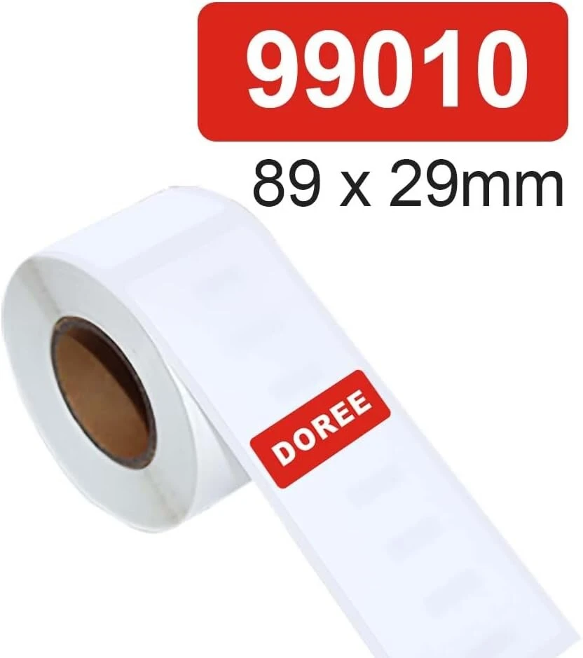 Doree 4 ritinėliai 99010 28 mm x 89 mm lipnios etiketės, suderinamos su Dymo S0722370 520 etiketėmis, adresų etiketės, skirtos Labelwriter 450 serijai ir 4xl