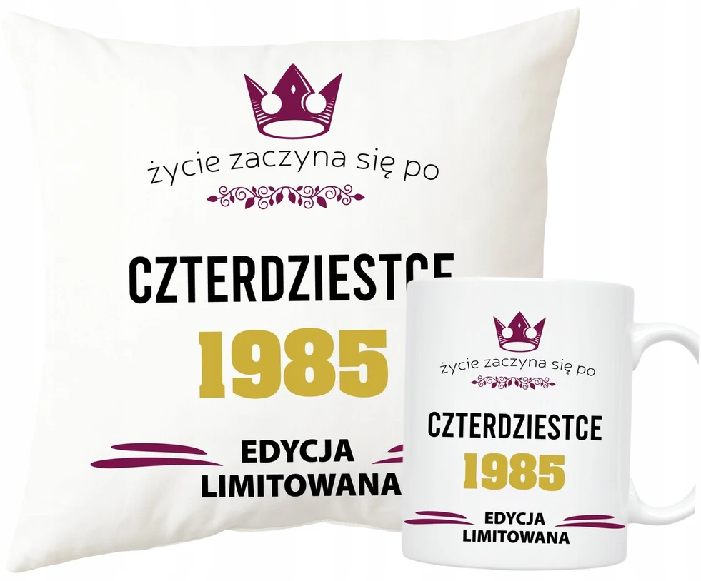 Dovana 40-ajam gimtadieniui 40 metų gyvenimas prasideda po 40 puodelis + pagalvė