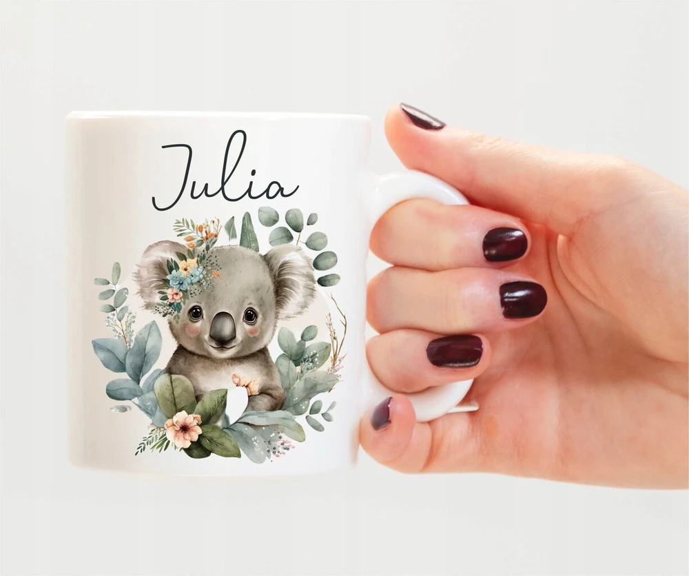 Dovanų puodelis su vardu Koala + kartonas