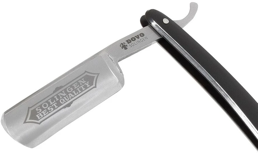 Dovo tiesus skustuvas 6/8" juoda rankena