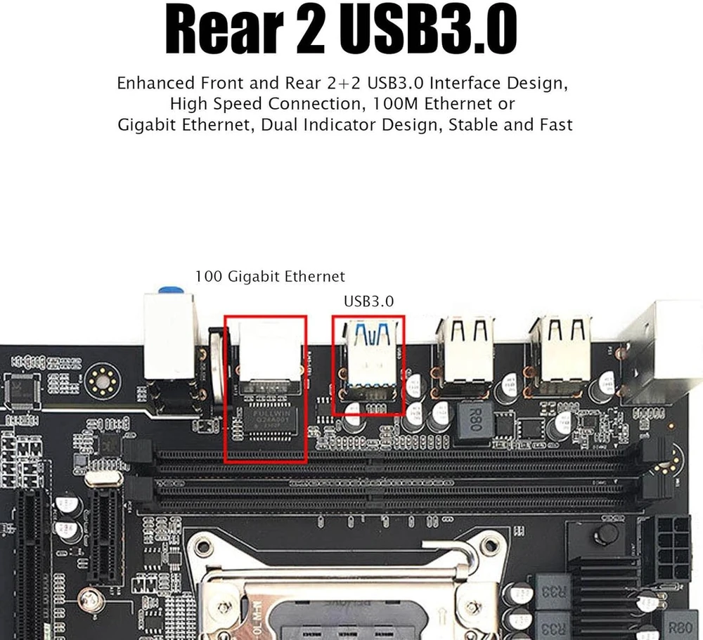 Dpofirs X99 V3 žaidimų pagrindinė plokštė Ddr4 Cpu platforma, skirta Cpu lizdui Lga 2011-3, palaiko Cpu tipą E5 V3/v4, I7-58xx/68xx serijas (atminties lizdas 4x Ddr4 Dimm viršuje