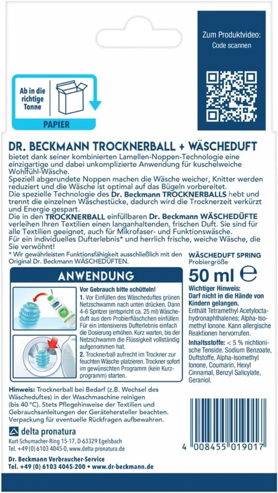 Dr. Beckmann Džiovinimo Kamuoliukai su Skalbinių Kvapo