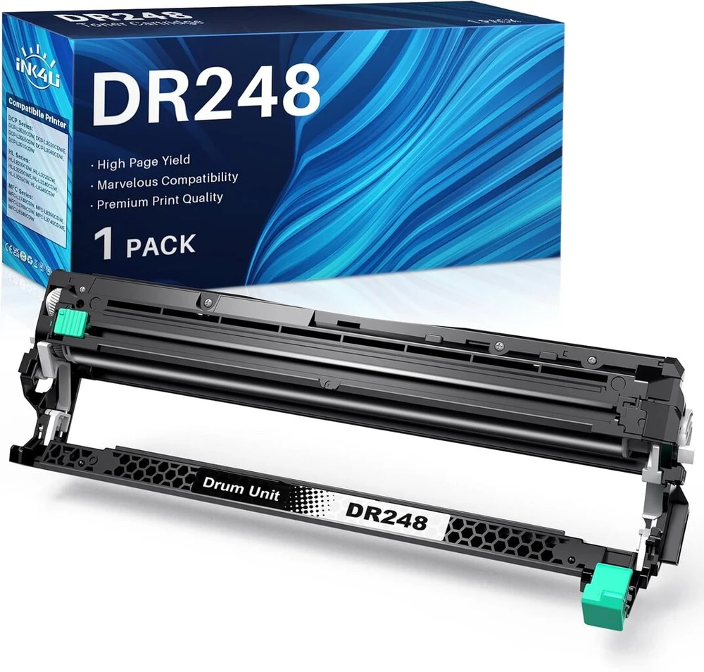 Dr248cl būgnas, suderinamas su brother dr-248cl drum, skirtas brother hl-l3240cdw dcp-l3560cdw mfc-l3760cdw drum, skirtas brother hl-l3215cw hl-l3220cw dcp-l3515cdw dcp-l3520cdw