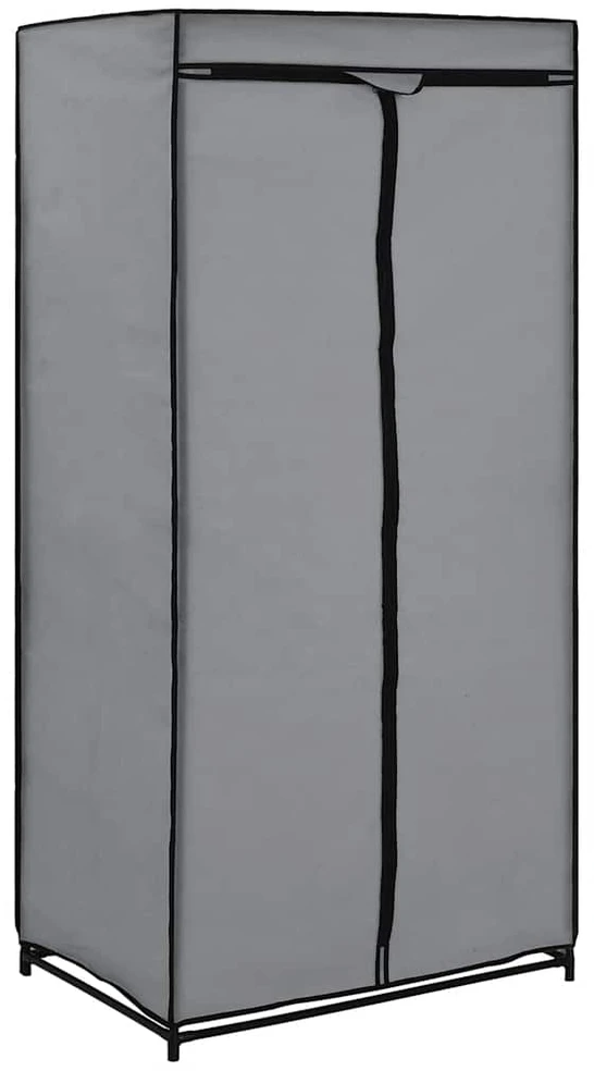 Drabužių spinta, pilka, 75x50x160cm