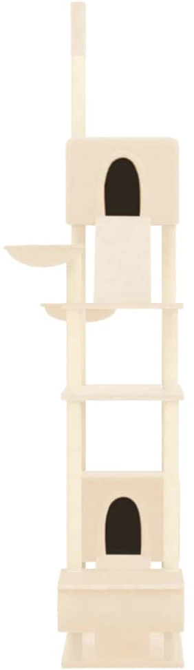 Draskyklė katėms iki lubų, kreminės spalvos, 277–303cm