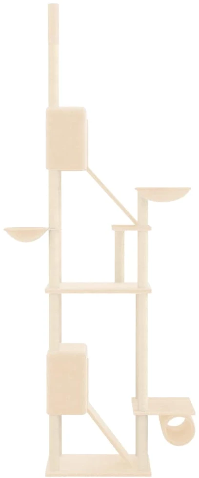 Draskyklė katėms iki lubų, kreminės spalvos, 277–303cm