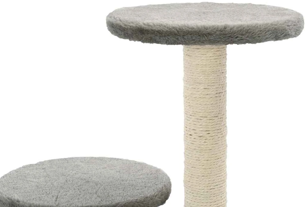 Draskyklė katėms su stovais iš sizalio, 60cm, pilka