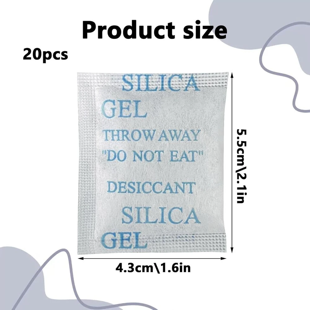 Sausintuvas Drėgmę sugeriantys silikagelio maišeliai, 5 g, 20 vnt.