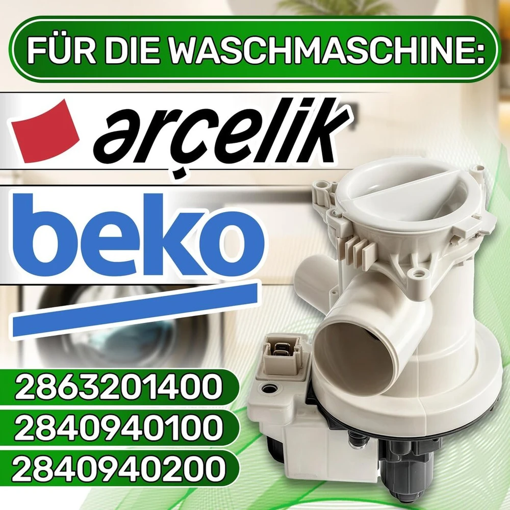 Drenažo siurblys skalbimo mašinoms 220/240v 0.33a su originaliu kodu 2863201400 2840940100 2840940200, skirtas arcelik, skirtas beko onix tech