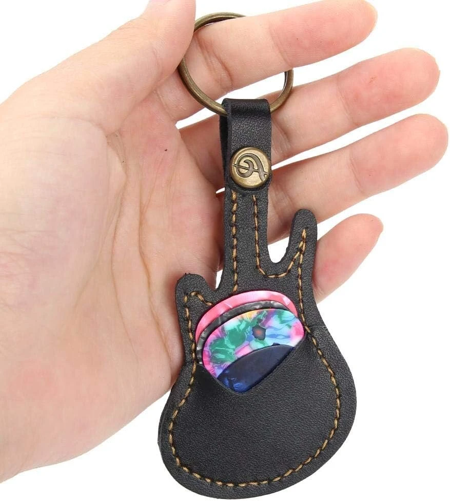 Drfeify gitaros mediatorių laikiklis, automobilio modelio dalys gitaroms, nešiojamas plektrų dėklas, dėklas, plektrų laikiklis su plektrų priedais, juodi gitaros bendrieji priedai, modelio žaislas, numatytasis, vintažinis