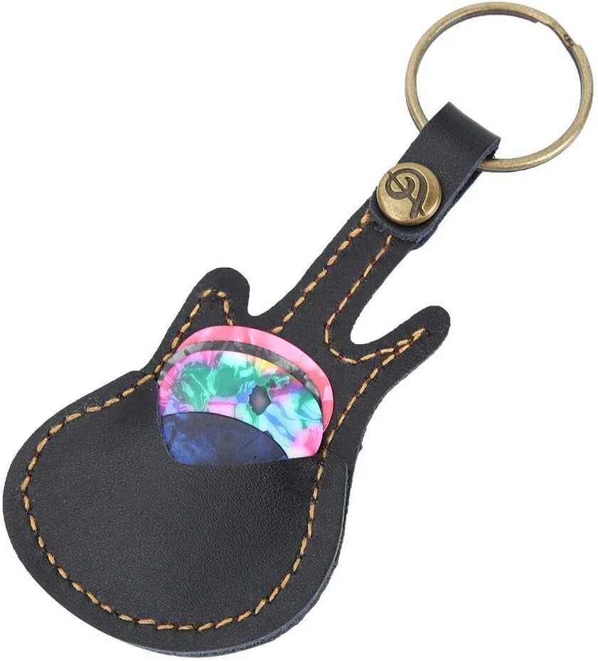 Drfeify gitaros mediatorių laikiklis, automobilio modelio dalys gitaroms, nešiojamas plektrų dėklas, dėklas, plektrų laikiklis su plektrų priedais, juodi gitaros bendrieji priedai, modelio žaislas, numatytasis, vintažinis