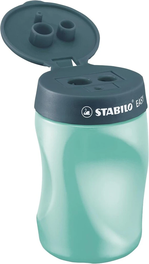 Drožtukas Stabilo Easysharpener, skirtas kairei rankai, petrol spalvos