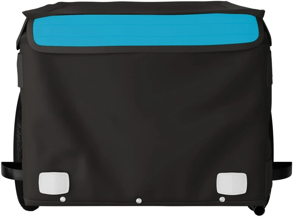Dviračio priekaba, juodos ir mėlynos spalvos, 30kg, geležis