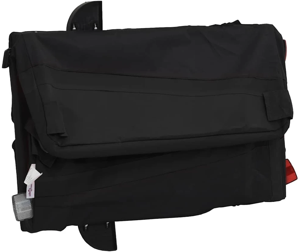Dviračio priekaba, juodos spalvos, 30kg, geležis