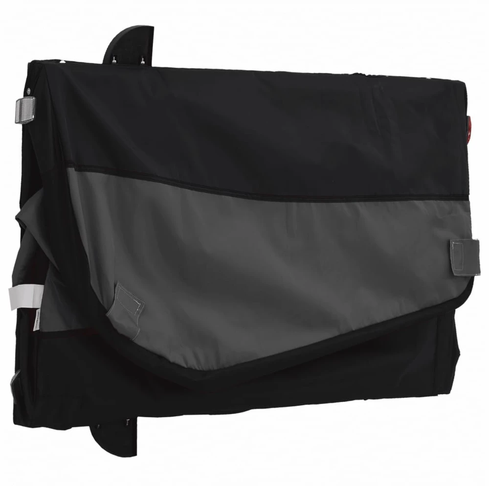 Dviračio priekaba, juodos spalvos, 45kg, geležis
