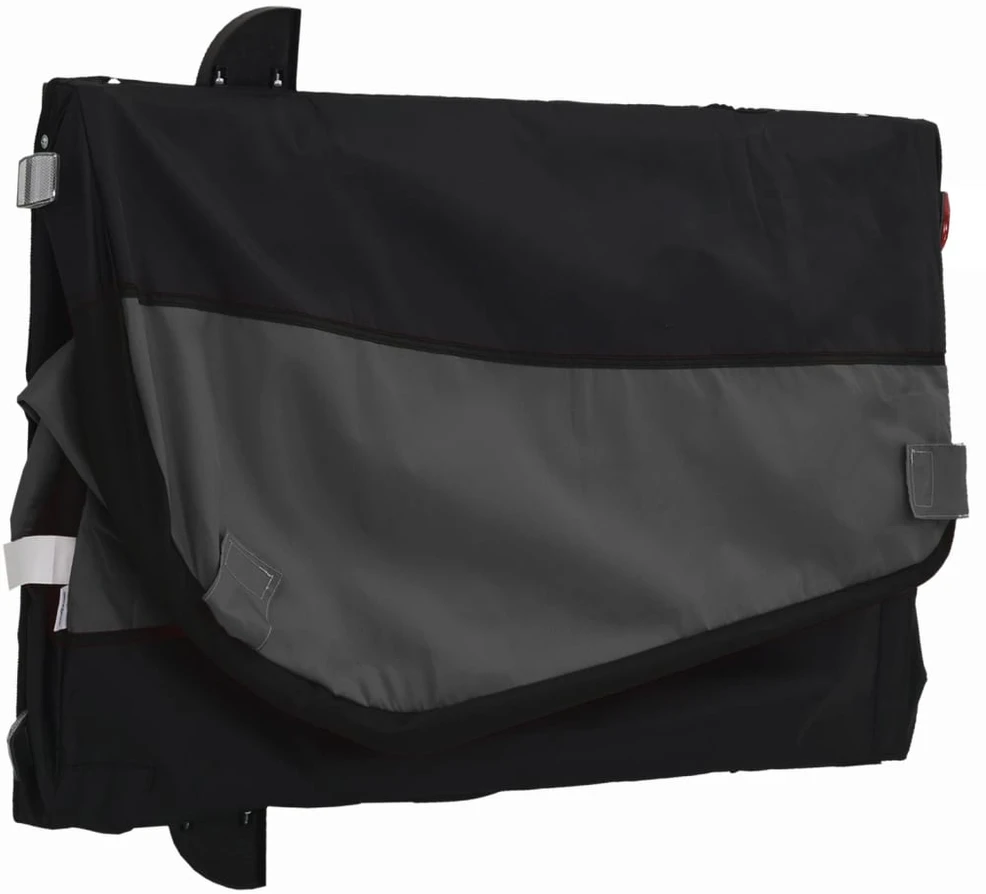 Dviračio priekaba, juodos spalvos, 45kg, geležis