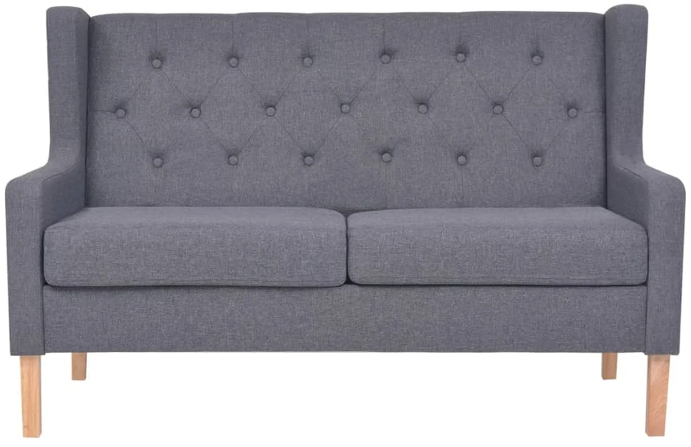 Fotelis Dvivietė sofa, audinys, pilka