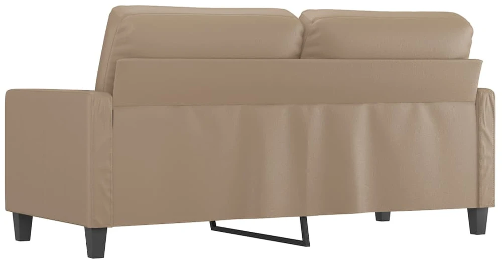 Fotelis Dvivietė sofa, kapučino spalvos, 140cm, dirbtinė oda
