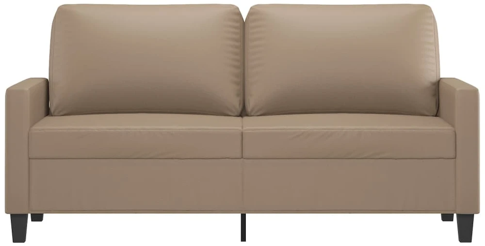Fotelis Dvivietė sofa, kapučino spalvos, 140cm, dirbtinė oda