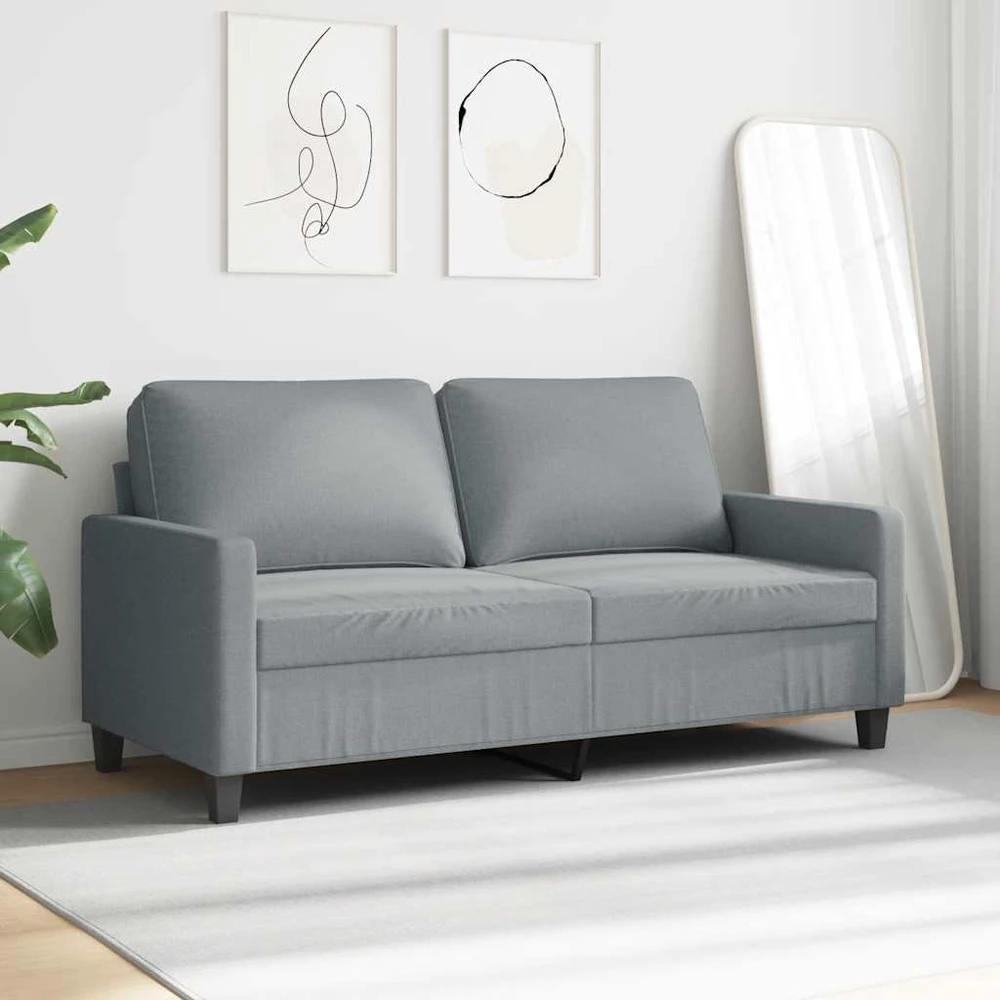 Fotelis Dvivietė sofa, šviesiai pilkos spalvos, 140cm, audinys