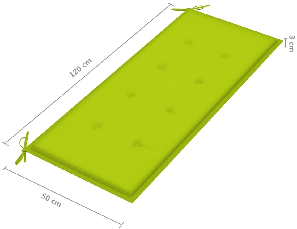 Dvivietis sodo suoliukas su pagalvėle, 120cm, eukalipto masyvas