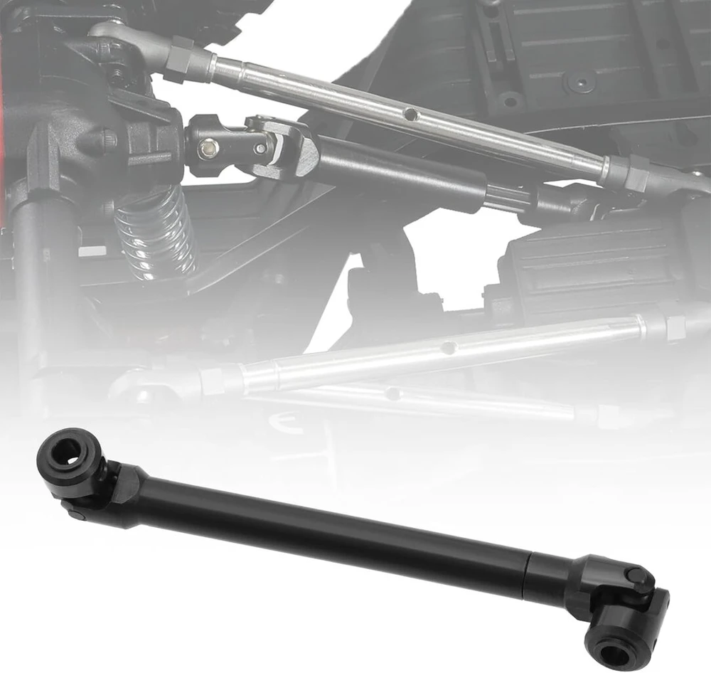 Easiyl 129–179 mm metalinis pavaros velenas, transmisijos velenas, metalinis, vidinis splaininis pavaros velenas, skirtas 1/10 Rc vikšriniam automobiliui, suderinamas su Axial Scx10 90046 Axi03007 Trx4