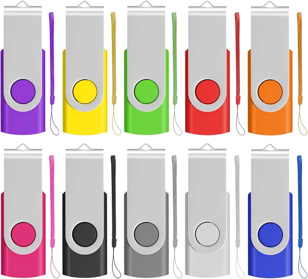 Eastbull Usb atmintinė 10 vnt., 32 Gb, sulankstoma, įvairių spalvų