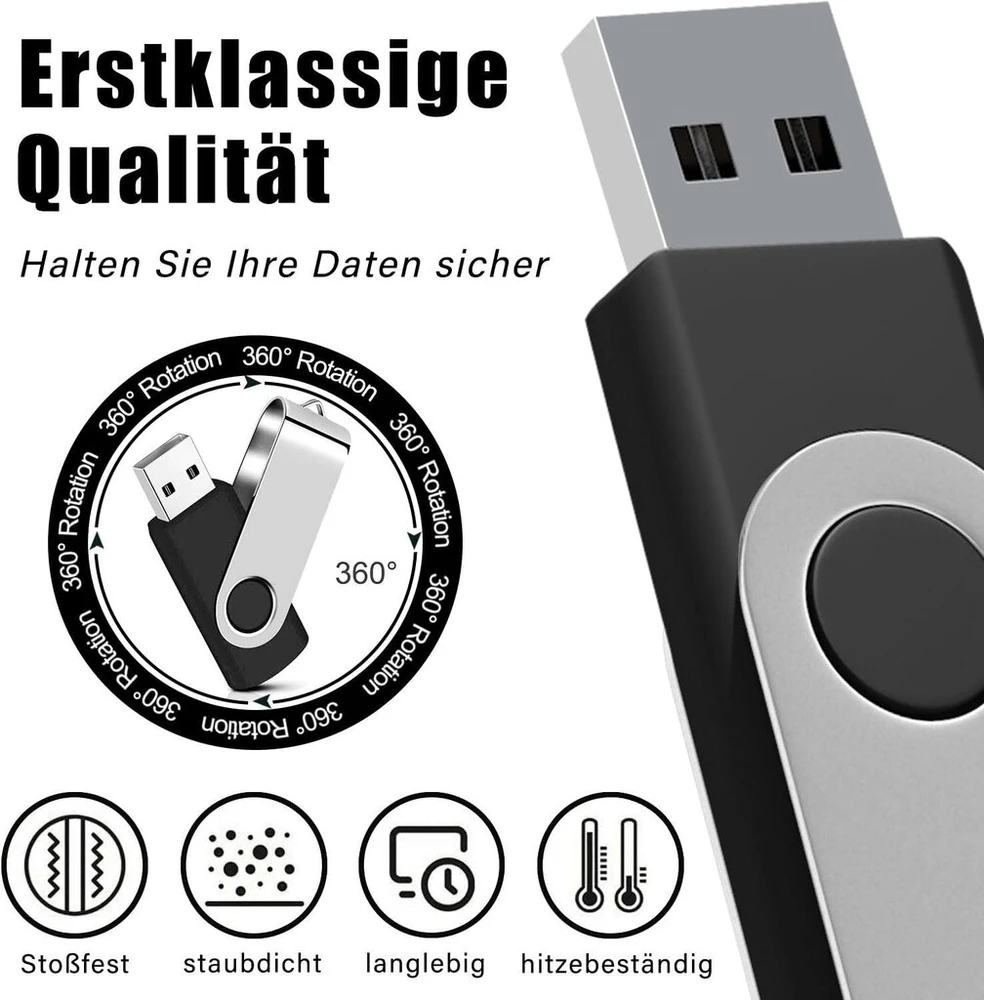 Eastbull Usb atmintinė 2.0 Transmemory, 512 Mb, juoda, 10 vnt.