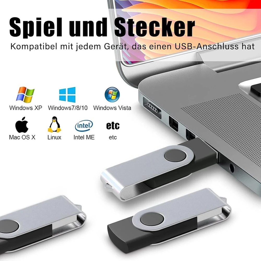Eastbull Usb atmintinė 2.0 Transmemory, 512 Mb, juoda, 10 vnt.