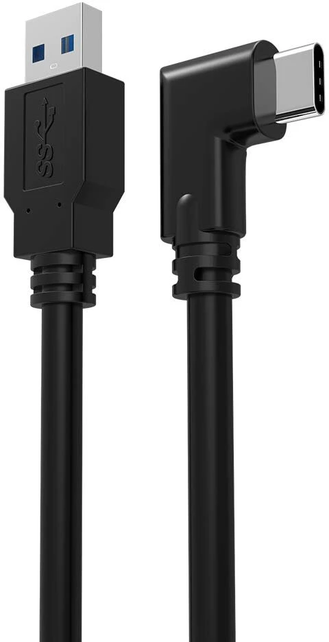 Easy Hood Usb C kabelis 5 m Usb 3.0 A į Usb C kabelį 90 laipsnių Usb 3.2 Gen Type C duomenų kabelis 4k 60hz vaizdo perdavimui, skirtas Sony A7iv A7r Iv A7iii A7riii Nikon Z6 Z7, Eos R Rp G7x Mark Iii Fuji X-t3 X-t4