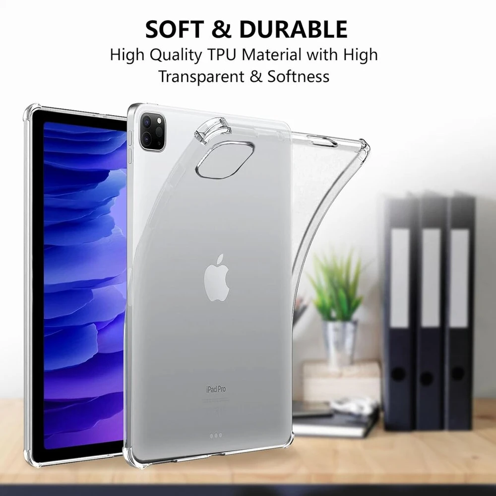 Easybee dėklas, suderinamas su Ipad Pro (m4) 13 colių, itin plonas silikoninis smūgiams atsparus galinis dangtelis, hd skaidrus tpu planšetinio kompiuterio apsauginis dėklas, skirtas Ipad Pro 13 colių - skaidrus