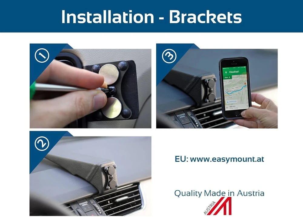 Easymount berėmio mobiliojo telefono laikiklis