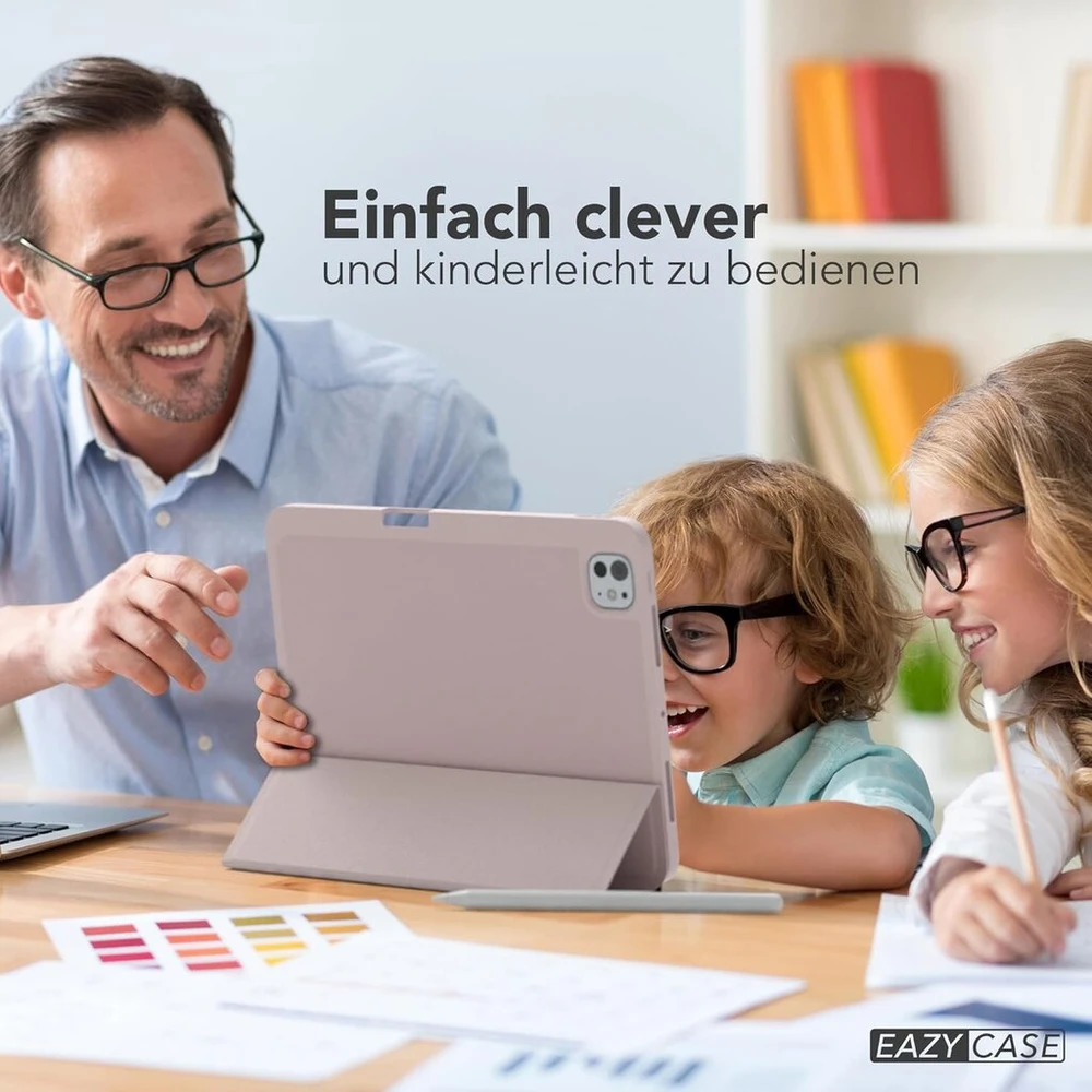 Eazy Case dėklas Ipad Pro 11 Col. su pieštuko laikikliu, rožinis