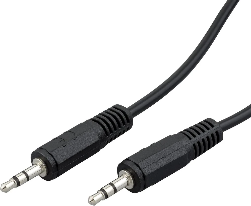 Ecabo 10003 stereo audio jack kabelis 3.5 mm male į 3.5 mm male - aux kabelis automobilių radijoms, mp3 grotuvams, imtuvams, kompiuteriams, nešiojamiems kompiuteriams, 0.50 m, juodas