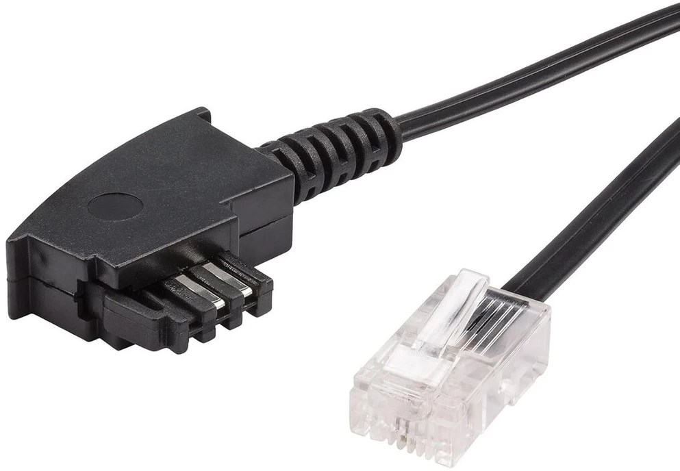 Ecabo 10057 3m tae-f kištukas į rj45 kištuko jungiamąjį kabelį - maršrutizatoriaus kabelis - vdsl/dsl - tiesioginis sujungimas nuo dsl maršrutizatorių iki telefono lizdo - plokščias kabelis visiems maršrutizatoriams ir modemams - juodas