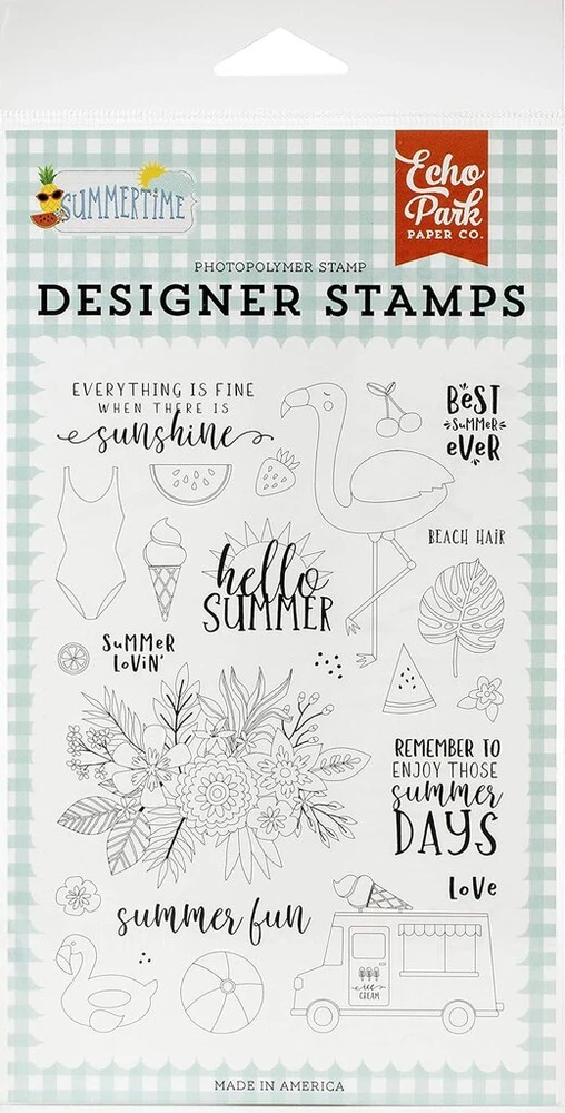 Echo Park Paper Company Sum209044 Summertime Stamps Sumr, Summer Lovin', Summer Time, vienas dydis