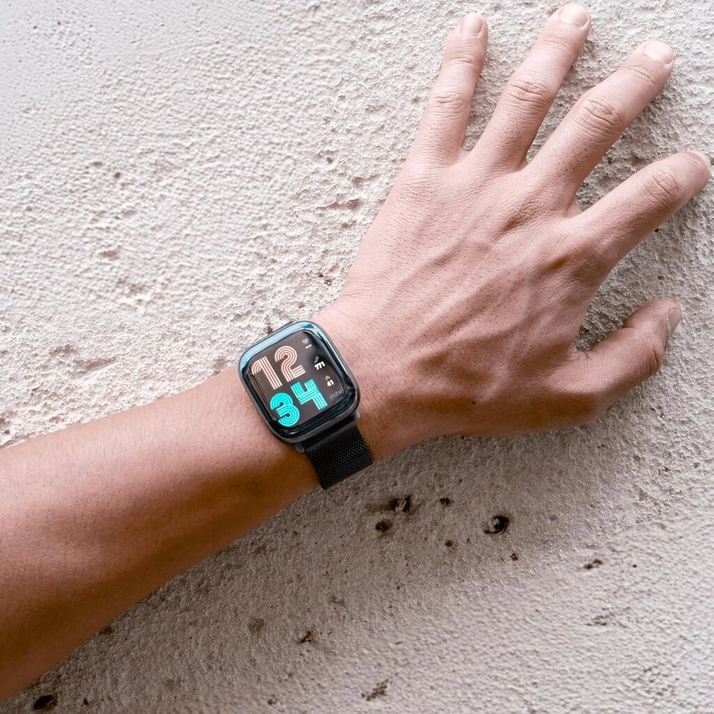 Echo Rainbow Nano - išmanusis laikrodis vyrams Amoled 1.83 colių pilkas - skambučių bluetooth/belaidis ryšys ir sveikatos jutikliai - sporto režimai su treneriu - 2 metalinės apyrankės ir trintukas - mini, lengvas ir