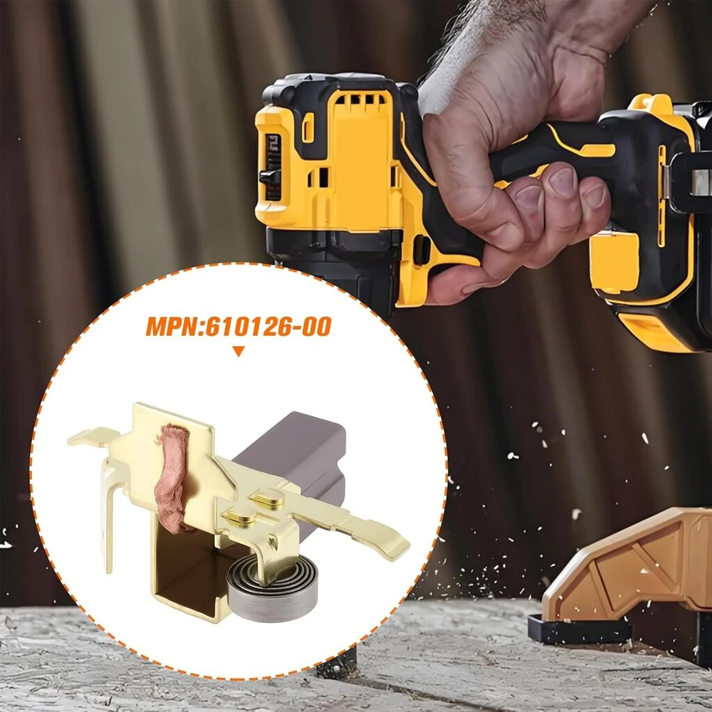 Ecsing 1 poros anglies šepetėlių su žalvariniais laikikliais 610126-00, suderinami su Dewalt Dc411 Dcg412 Dcs380 Dc390 Dcs391 Type 1