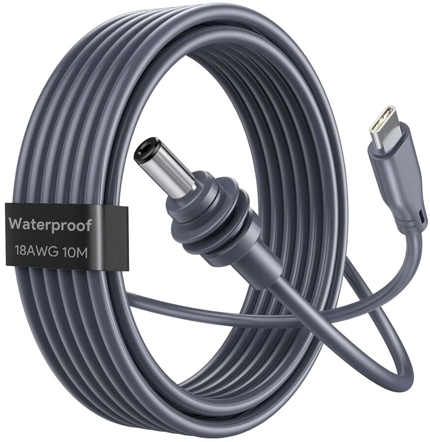 Edup Starlink Mini Usb C į Dc maitinimo kabelis, Pd100w įvesties Usb Type C į Dc Barrel Plug kabelis, skirtas Starlink Mini, vandeniui atsparus kabelis 18awg, Starlink kabelis suderinamas su 65w+ Pd maitinimo šaltiniu (10m)